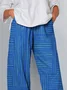 Women Striped Capris Pants Casual Summer Trousers