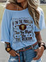 Women Letter Pattern Short Sleeve Tee T-shirt Crew Neck Vintage Summer Top