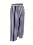 Women Striped Long Pants Casual Spring/Fall Trousers