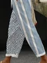 Women Striped Long Pants Casual Spring/Fall Trousers