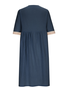 Women Plain Half Sleeve Summer Split Joint Dress V Neck Daily Casual Maxi Fit & Flare Dress A-Line Dress