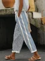 Women Striped Long Pants Casual Spring/Fall Trousers