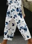 Women Floral Long Pants Casual Spring/Fall Trousers