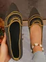 Women's Four Seasons Leisure Ultra-light Flying Mesh Color Matching Shallow Mouth Flat Shoes