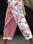 Women Floral Long Pants Casual Spring/Fall Trousers