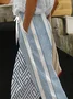 Women Striped Long Pants Casual Spring/Fall Trousers