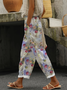 Women Floral Long Pants Casual Spring/Fall Trousers