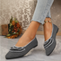 Women's Four Seasons Leisure Ultra-light Flying Mesh Color Matching Shallow Mouth Flat Shoes