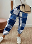 Women Geometric Long Pants Casual Spring/Fall Trousers