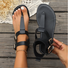 Summer Plain Pu Vacation Gladiator Sandals