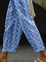 Women Geometric Long Pants Casual Spring/Fall Trousers