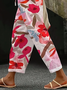Women Floral Long Pants Casual Spring/Fall Trousers