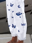 Women Butterfly Long Pants Casual Spring/Fall Trousers