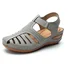 Retro Baotou Sandals For Women Summer New Hole Shoes Thick Bottom Round Toe Wedge Heel Octopus Sandals