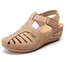 Retro Baotou Sandals For Women Summer New Hole Shoes Thick Bottom Round Toe Wedge Heel Octopus Sandals