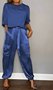 Women Plain Pocket Stitching Two-Piece Set Daily Half Sleeve Casual Summer Top With Pants Matching Set