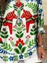 Women Floral Long Sleeve Blouse Spring/Fall Shawl Collar Daily Casual Top