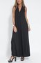Women Plain Sleeveless Summer Split Joint Dress V Neck Daily Casual Maxi Fit & Flare Dress A-Line Dress