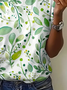 Women Floral Short Sleeve Tee T-shirt Crew Neck Printing Casual Summer Graphic Tee Top