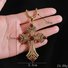 2025 New Retro Diamond Necklace Rhinestone Long Cross Pendant Sweater Chain Fashion Advanced Punk Necklace