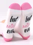 Mother's Day Hot Sale Mid-tube Cotton Socks Pink Series Gift Sole Letter Jacquard Casual Sports Socks