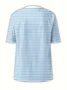 Women Striped Short Sleeve Tee T-shirt Crew Neck Printing Casual Summer Graphic Tee Top