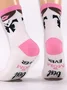 Mother's Day Hot Sale Mid-tube Cotton Socks Pink Series Gift Sole Letter Jacquard Casual Sports Socks
