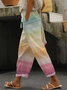 Women Striped Long Pants Casual Spring/Fall Trousers