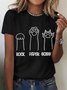 Women Animal Short Sleeve Tee T-shirt Crew Neck Casual Summer Top