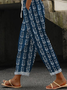Women Geometric Long Pants Casual Spring/Fall Trousers