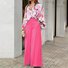 Women Striped Printing Two-Piece Set Daily Short Sleeve Vintage Summer Top With Pants Matching Set