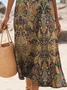 Women Floral Sleeveless Summer Dress Crew Neck Daily Casual Maxi A-Line Dress
