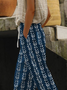 Women Geometric Long Pants Casual Spring/Fall Trousers