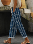Women Geometric Long Pants Casual Spring/Fall Trousers
