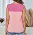 Women Sleeveless Tank Top Camisole Summer Color Block Crew Neck Daily Casual Top