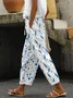 Women Striped Long Pants Casual Spring/Fall Trousers