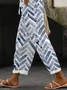 Women Geometric Long Pants Casual Spring/Fall Trousers