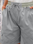 Women Plain Fifth Pants Straight Pants Casual Summer Shorts