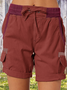 Women Plain Fifth Pants Straight Pants Casual Summer Shorts