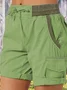 Women Plain Fifth Pants Straight Pants Casual Summer Shorts