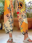 Women Floral Capris Pants Casual Summer Trousers