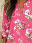Women Floral Long Sleeve Blouse Spring/Fall Printing V Neck Daily Casual Top