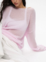 Women Plain Long Sleeve Blouse Spring/Fall Off The Shoulder Dolman Sleeve Daily Casual Top