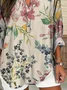 Women Floral Long Sleeve Blouse Spring/Fall Printing V Neck Daily Casual Top