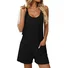Women Geometric Crew Neck Sleeveless Casual Summer Cotton Jumpsuit