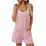 Women Geometric Crew Neck Sleeveless Casual Summer Cotton Jumpsuit