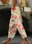 Women Floral Long Pants Casual Spring/Fall Trousers