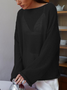 Women Plain Long Sleeve Blouse Spring/Fall Off The Shoulder Dolman Sleeve Daily Casual Top