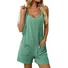Women Geometric Crew Neck Sleeveless Casual Summer Cotton Jumpsuit