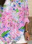 Women Floral Long Sleeve Blouse Spring/Fall Printing V Neck Daily Casual Top